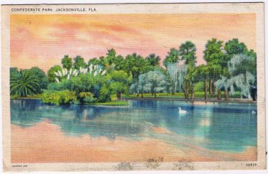 Florida Postcard Jacksonville Confederate Park