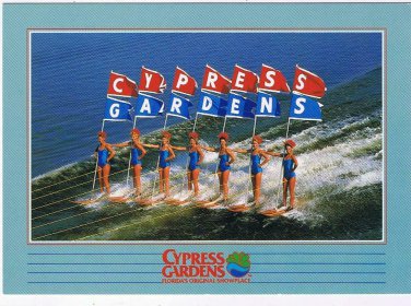 Florida Postcard Cypress Gardens Water Ski Troop