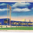 New York Postcard World's Fair 1939 Food Building Number Three Licensed