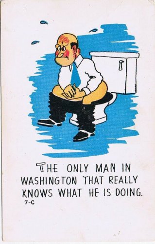 Postcard Only Man In Washington Who Knows What He Is Doing