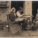 Postcard Flemish Lacemakers Dentillieres Flamande With Young Girl