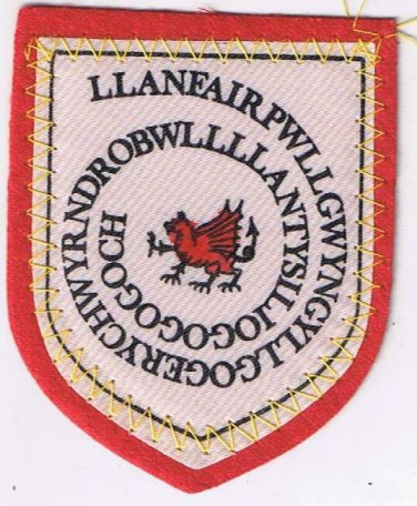 Wales Railroad Patch Handpainted Felt Llanfairpwllgwyngyllgogerychwyrndrobwlllla