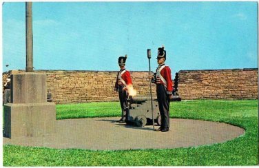 Toronto Ontario Postcard Firing the Canon at Old Fort York