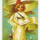 Patriotic Postcard Lil Lady Liberty Singing My Country Tis of Thee