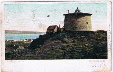 New Brunswick Postcard St John Martello Tower 1906