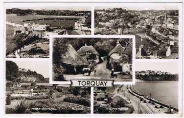 United Kingdom UK England Postcard Torquay Cockington Forge Marina Abbey Gardens