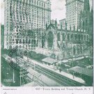 New York Postcard NYC Trinity Building & Trinity Church 1906