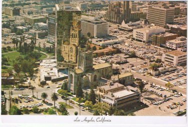 California Postcard Los Angeles Lafayette Park CNA Insurance Church