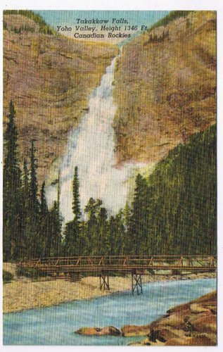 British Columbia BC Postcard Yoho Valley Takakkaw Falls Canadian Rockies