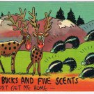 Comic Postcard Two Bucks & Five Scents Won't Get Me Home