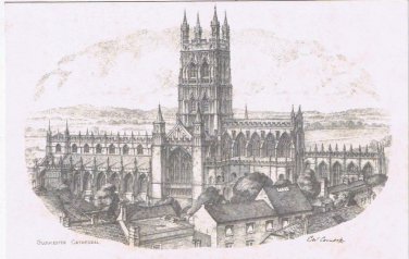 United Kingdom UK Postcard Gloucester Cathedral E W Cornock