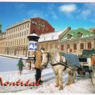 Quebec Postcard Montreal Jacques Cartier Square Carriage Rides Winter