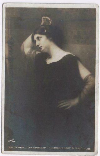 France Postcard Houssay Dernier Coup D'Oeil Last Glance Salon 1909