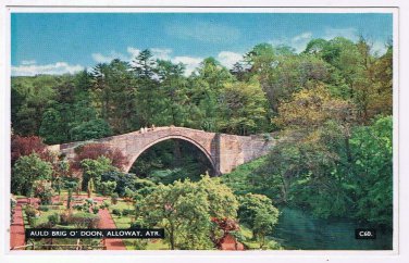 United Kingdom UK Scotland Postcard Ayr Alloway Auld Brig O' Doon