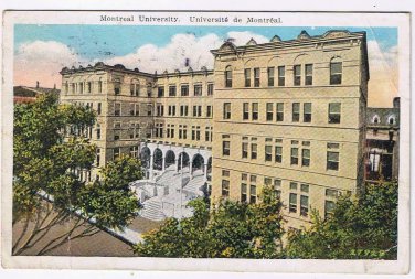 Quebec Postcard Montreal Universite de Montreal