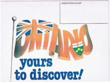 Ontario Postcard Yours To Discover Multi Colour Fade