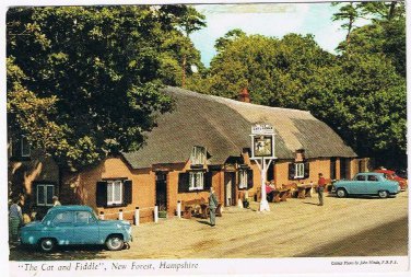 United Kingdom UK Postcard New Forest Hampshire Cat & Fiddle