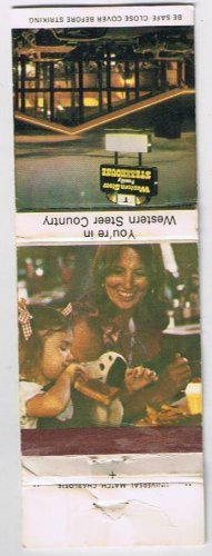 Restaurant Matchbook Cover Western Steer Family Steakhouse