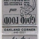 Matchbook Cover Oakland Corner Variety Store Good Food Old Fashioned Hospitality