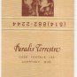 Matchbook Cover Paradis Terrestre Chertney Quebec