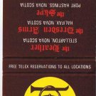 Matchbook Cover Fiske Inns Fore & After Lounge Stellarton Halifax Nova Scotia