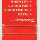Matchbook Cover The Pizza Factory Family Restaurants London Ontario