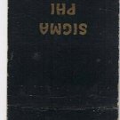 Matchbook Cover Sigma Phi