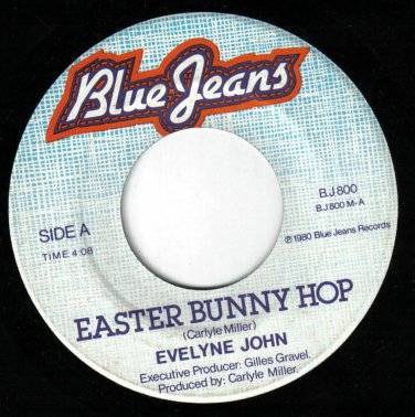 Evelyne John Easter Bunny Hop 45 rpm Disco Bunny Canadian Pressing