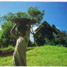 Africa Postcard Madagascar Girl Carrying Tray On Head