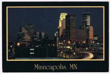 Minnesota Postcard Minneapolis At Night Norwest Bank Tower