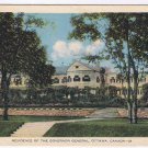 Ontario Postcard Ottawa Residence Of The Governor General 1937 Flag Cancel