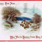 Holiday Postcard Happy New Year From Day To Day Sheep