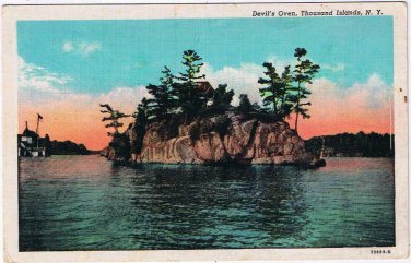 Postcard Devil's Oven Thousand Islands New York