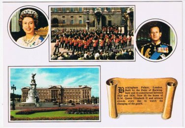 Postcard Buckingham Palace QE II Changing Guard London England UK