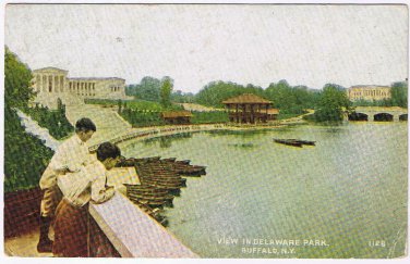 New York Postcard Buffalo Delaware Park 1940