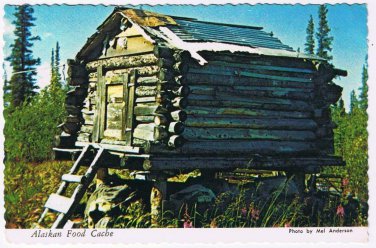 Alaska Postcard Food Cache Protects Food From Animals