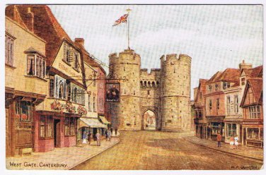 United Kingdom UK Postcard Canterbury West Gate