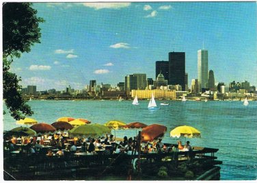 Ontario Postcard Toronto Islands Beach Umbrellas Toronto Skyline