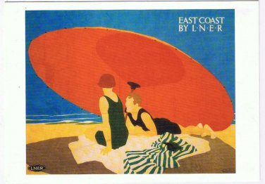 Art Postcard Tom Purvis East Coast by L.N.E.R 1928 Museum Of Modern Art