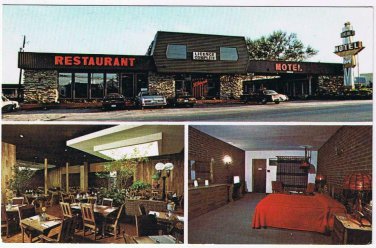 Quebec Postcard Mont Laurier Motel Ideal