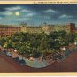 Florida Postcard Jacksonville Hemming Park By Moonlight Curteich