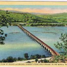Pennsylvania Postcard Harrisburg Rockville Stone Arch Bridge World's Largest