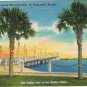 Florida Postcard St Augustine Bridge Of Lions Across Mantanzas Bay