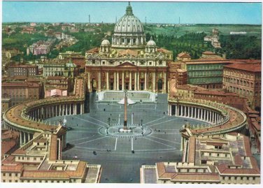 Italy Postcard Rome Roma Piazza St Peter's Square