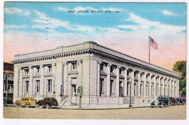 Wisconsin Postcard Beloit Post Office