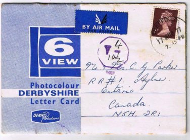 Letter Postcard Derbyshire 6 View Photocolour Letter Card Dennis