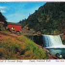 New Brunswick Postcard Point Wolf Waterfall Covered Bridge Fundy National  Park