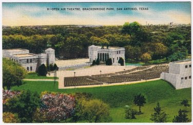 Postcard Open Air Theatre Brackenbridge Park San Antonio Texas