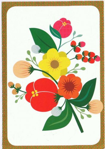 Art Postcard Floral Bouquet