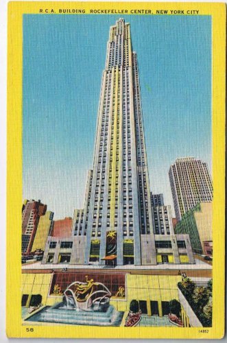 New York Postcard NYC Rockefeller Center RCA Building
